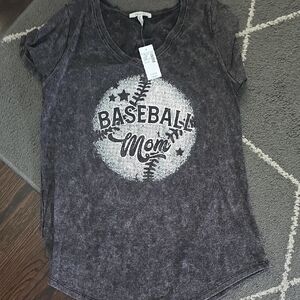 Maurices Black Baseball Mom Tee
